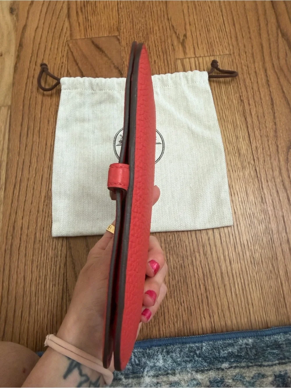 Hermes Red Dogon Duo Wallet - Picture 5 of 9